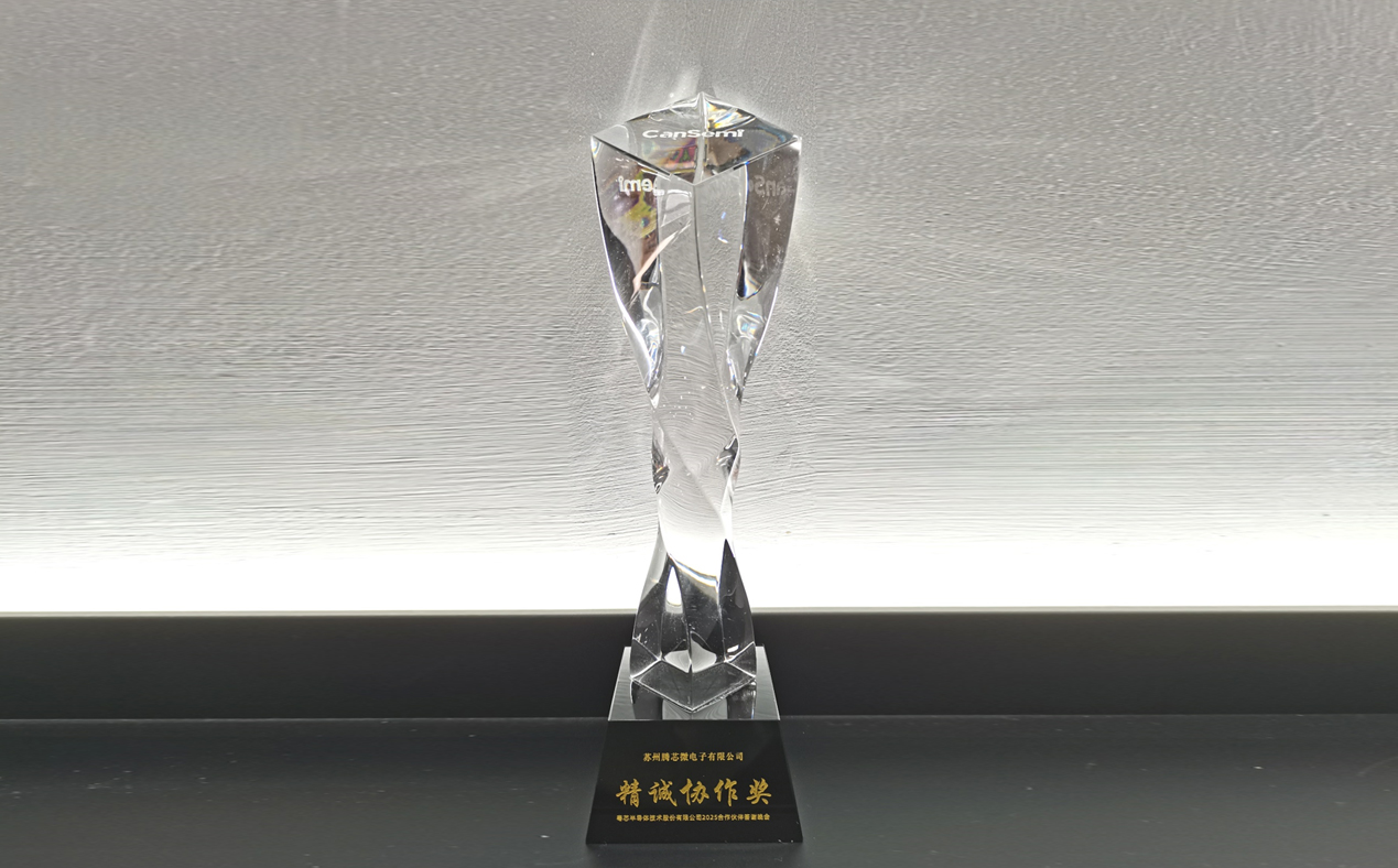 蘇州騰芯微電子榮獲粵芯半導(dǎo)體技術(shù)股份有限公司“精誠(chéng)協(xié)作獎(jiǎng)”